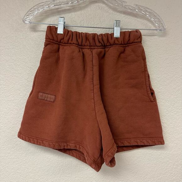 Set Active Pull On Sweat Shorts Brown Size XS - Picture 1 of 5